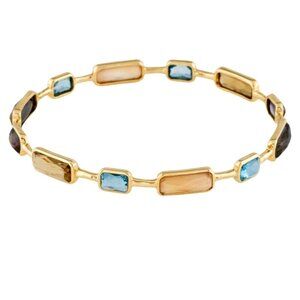 IPPOLITA18K 750 MOTHER OF PEARL & MULTISTONE GELATO 12-STONE BANGLE BRACELET